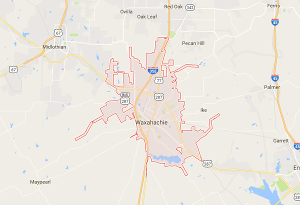 Waxahachie TX Map